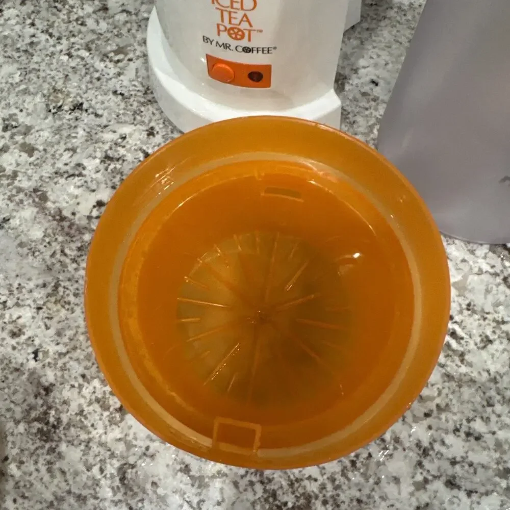 Mr Coffee Iced Tea Pot Maker 2 Quart Orange With Pitcher TM1.7 - TESTED